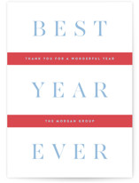 Festive Stripes Business Holiday Cards