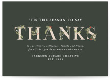 Adorned Thanks Business Holiday Cards