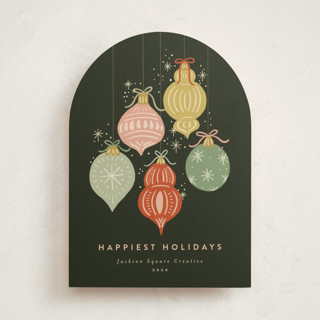 Sparkling Ornaments Business Holiday Cards