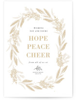 frosted wreath Business Holiday Cards