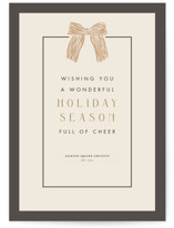 Watercolor Bow Business Holiday Cards