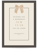 Watercolor Bow Business Holiday Cards