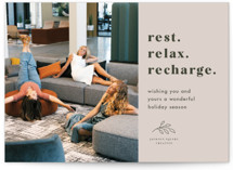 Rest. Relax. Recharge. Business Holiday Cards