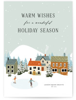 Let it snow at the village Business Holiday Cards