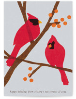 winter cardinals Business Holiday Cards