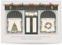 Season’s Greetings Storefront Business Holiday Cards