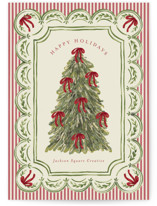Holiday Bow tree Business Holiday Cards