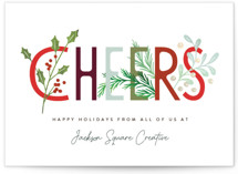 Simple Cheers Business Holiday Cards