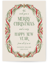 Pine Border Business Holiday Cards