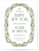 Pine Border Business Holiday Cards
