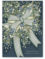 Ribbon Bouquet Business Holiday Cards