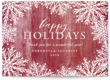 Frosted Flurries Business Holiday Cards