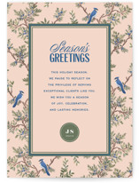 Winter Chinoiserie Business Holiday Cards