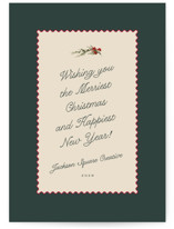 Vintage Note Business Holiday Cards