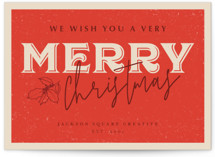 Retro Merry Business Holiday Cards