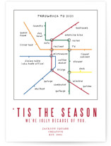 metro map WFH Business Holiday Cards