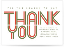 Retro Thank You Business Holiday Cards