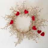 Red Felt Hearts Garland Garlands