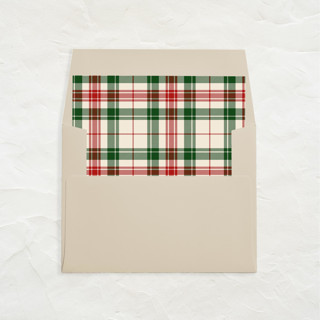 A7 Envelope Liners Square Flap // Holiday Plaid 3 (Set of 25) Holiday Envelope Liners