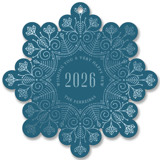 Christmas snowflake Foil-Pressed Holiday Ornament Cards