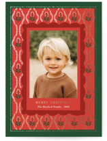 Holiday Cottage Frame Foil-Pressed Holiday Cards