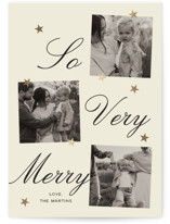 Merry Stars Foil-Pressed Holiday Cards