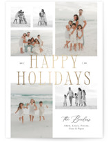 Family Gallery Foil-Pressed Holiday Cards