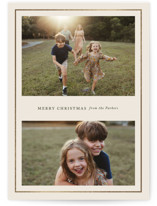 Simple Border Foil-Pressed Holiday Cards