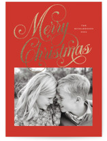 Peppermint Twist Foil-Pressed Holiday Cards