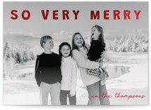 merry greeting Foil-Pressed Holiday Cards