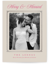 Silver Frame Foil-Pressed Holiday Cards