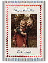 Vintage Border Foil-Pressed Holiday Cards