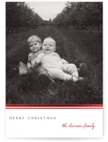 Candy cane stripe Foil-Pressed Holiday Cards