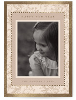Gilded Toile Foil-Pressed Holiday Cards