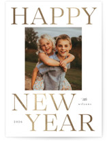 lettered Foil-Pressed Holiday Cards