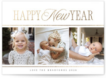 New Year Trio Foil-Pressed Holiday Cards