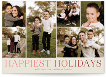 Holiday Photo Grid Foil-Pressed Holiday Cards