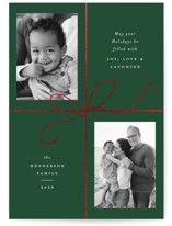 Bow Two Foil-Pressed Holiday Cards