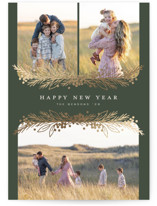 Gilded Trio Foil-Pressed Holiday Cards