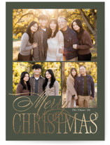 Elegant Three Foil-Pressed Holiday Cards