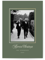Classic Gold Frame Foil-Pressed Holiday Cards