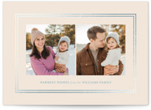 simple border Foil-Pressed Holiday Cards