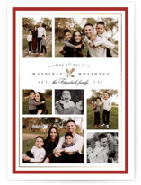 Formal Holly Foil-Pressed Holiday Cards