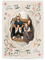 Flourish Ornament Foil-Pressed Holiday Cards