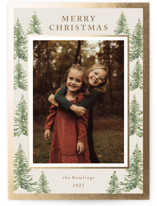 Winter Trees Foil-Pressed Holiday Cards