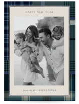 Antiqued Plaid Foil-Pressed Holiday Cards