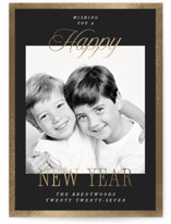 Scripted Frame Foil-Pressed Holiday Cards