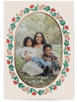 Laurel Edge Foil-Pressed Holiday Cards