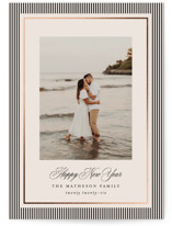 Striped Elegance Foil-Pressed Holiday Cards