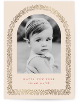 Gilded Florals Foil-Pressed Holiday Cards